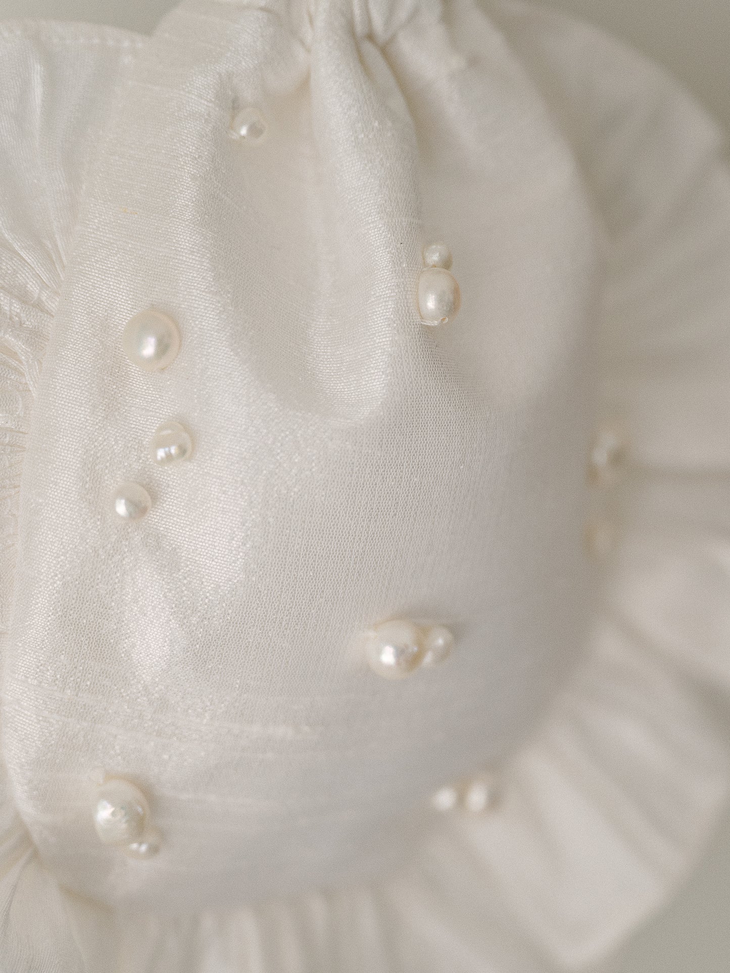 The Pearl Ruffle Wristlet